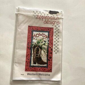 Applepatch Designs Western Welcome Applique Wall Quilt Pattern Quilting Sewing